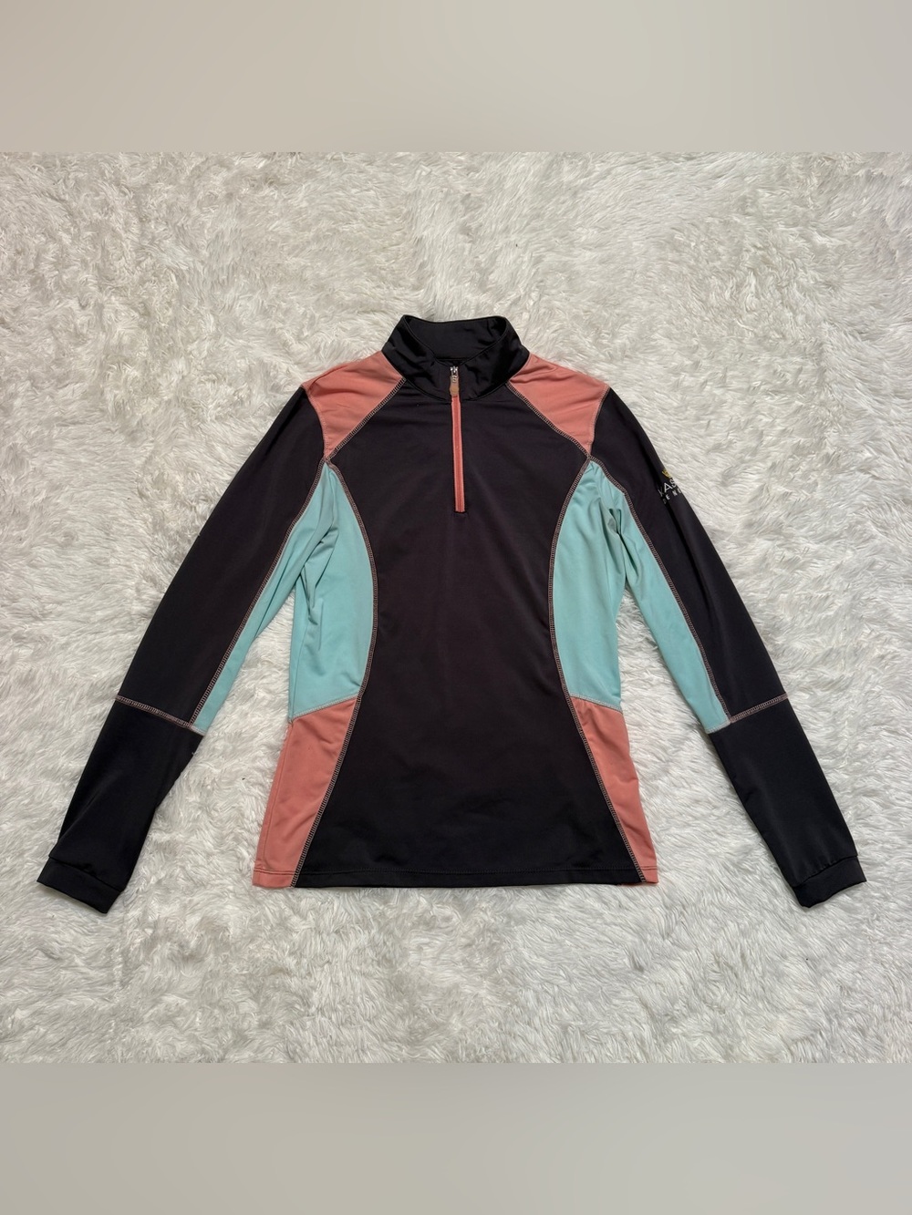 Women’s Medium Grey Kastel Denmark Long Sleeve Horseback Riding Sunshirt. Good C